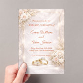 Faire invitation de mariage à motif floral doux (In situ (ordinateur de poche))