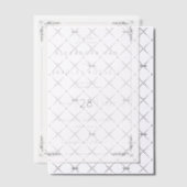 Faire invitation de mariage à motif floral noir (Décalage (Invitation))
