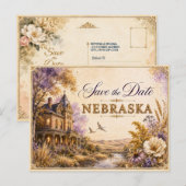 Faire invitation de mariage à Nebraska pour annonc (Devant / Derrière)