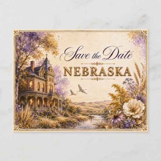 Faire invitation de mariage à Nebraska pour annonc (Devant)
