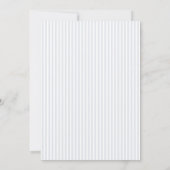 Faire invitation de mariage à rayures bleues (Dos)