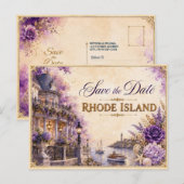 Faire invitation de mariage à Rhode Island pour an (Devant / Derrière)