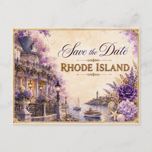 Faire invitation de mariage à Rhode Island pour an (Devant)