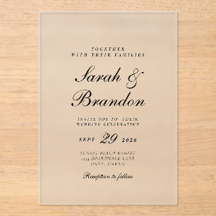 Faire invitation de mariage à script minimaliste e