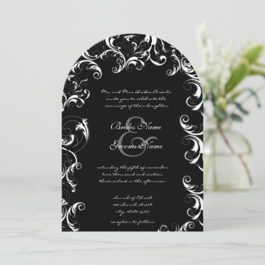 Faire invitation de mariage à tourbillon (Debout devant)