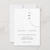 Faire invitation de mariage à typographie minimale (Devant)