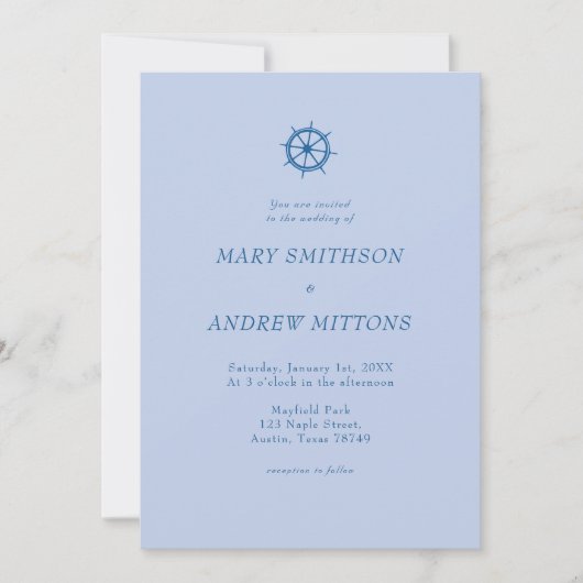 Faire invitation de mariage à voile élégante (Devant)