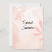 Faire invitation de mariage, aquarelle rose (Dos)