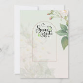 Faire invitation de mariage, aquarelle verte (Dos)