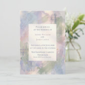 Faire invitation de mariage au chardon à l'aquarel (Debout devant)
