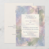 Faire invitation de mariage au chardon à l'aquarel (Devant / Derrière)