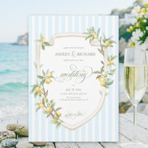 Faire invitation de mariage au citron méditerranée