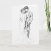 Faire invitation de mariage au crayon esquissé