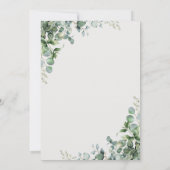 Faire invitation de mariage au eucalyptus (Dos)