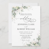 Faire invitation de mariage au eucalyptus (Devant)