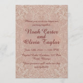Faire invitation de mariage au laçage rose (Devant)