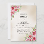Faire invitation de mariage au lys Stargazer (Devant)