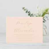 Faire invitation de mariage au ton pêche (Debout devant)