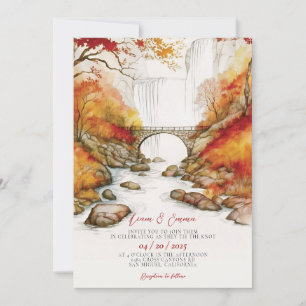 Faire invitation de mariage automnal avec feuilles