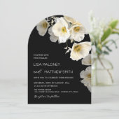 Faire invitation de mariage aux fleurs blanches (Debout devant)