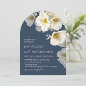 Faire invitation de mariage aux fleurs blanches (Debout devant)