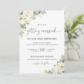 Faire Invitation de Mariage aux Fleurs Blanches Él (Debout devant)
