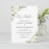 Faire Invitation de Mariage aux Fleurs Blanches Él (Debout devant)