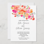 Faire invitation de mariage aux fleurs sauvages (Devant)