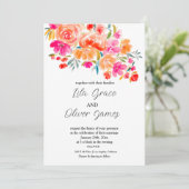 Faire invitation de mariage aux fleurs sauvages (Debout devant)