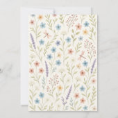 Faire invitation de mariage aux fleurs sauvages ro (Dos)