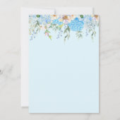 Faire invitation de mariage aux hortensias bleus é (Dos)