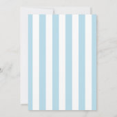 Faire invitation de mariage aux rayures bleues pâl (Dos)