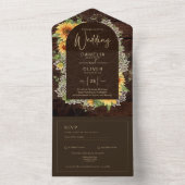 Faire Invitation de Mariage aux Tournesols Rustiqu (À l'intérieur)