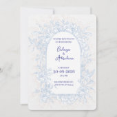Faire invitation de mariage avec arche florale élé (Devant)