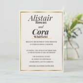 Faire invitation de mariage avec bordure dorée | M (Debout devant)