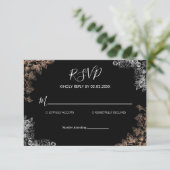 Faire invitation de mariage avec fleurs sombres (Debout devant)
