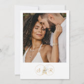 Faire invitation de mariage avec monogramme en or (Dos)