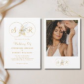 Faire invitation de mariage avec monogramme en or