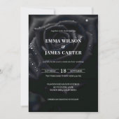 Faire Invitation de Mariage avec Rose de Minuit No (Devant)