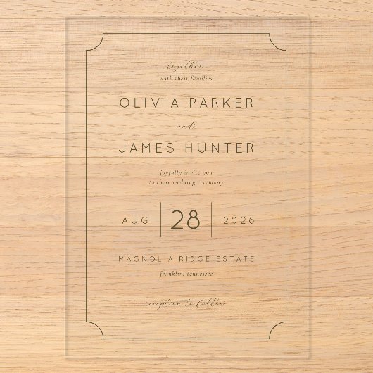 Faire invitation de mariage beige (Recto)