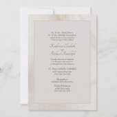 Faire invitation de mariage beige des deux parents (Devant)