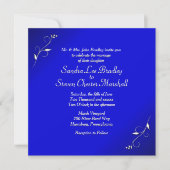Faire invitation de mariage bleu (Devant)
