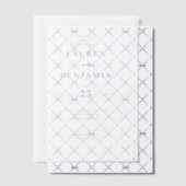 Faire invitation de mariage bleu gris pâle (Décalage (Invitation))