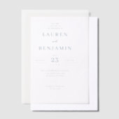 Faire invitation de mariage bleu gris pâle (Compenser)