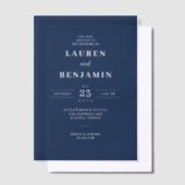 Faire invitation de mariage bleu marine (Compenser)