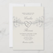 Faire invitation de mariage bleu poussiéreux (Devant)