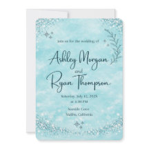Faire invitation de mariage – Blue Sparkle