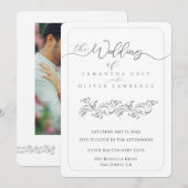 Faire invitation de mariage bohème minimaliste (Devant / Derrière)