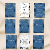 Faire invitation de mariage botanique bleu 