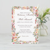 Faire invitation de mariage botanique floral (Debout devant)